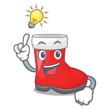 Bir fikir santa botları şeklinde bir çizgi film vektör çizim var