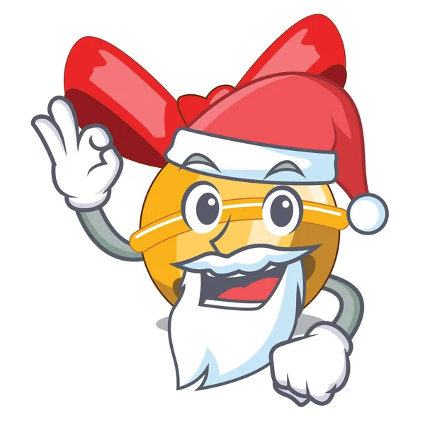 Santa Navidad Jinggel Bolas Campana Con Ilustración Vector Dibujos Animados — Vector de stock