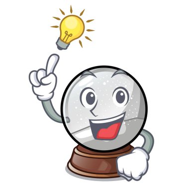 Bir fikir Noel kar küresi şekli çizgi film vektör resimde var