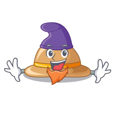 Maskot vektör illüstrasyon izole elf mantar şapka