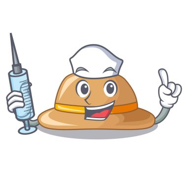 Hemşire cork het şekli çizgi film vektör çizim içinde