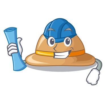 Mimar cork het şekli çizgi film vektör çizim içinde