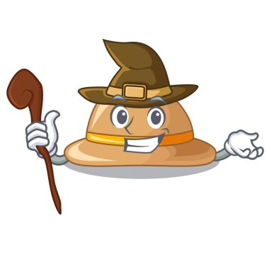 Tablo chacter vektör lllustration içinde bulunan mantar het cadı