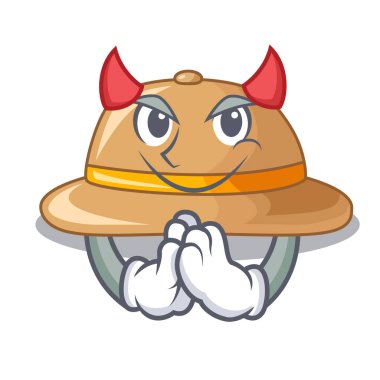 Şeytan cork het tablo chacter vektör lllustration içinde yer alan