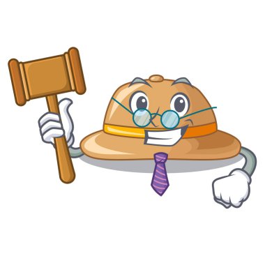 Yargıç mantar şapka bir karikatür tarzı vecto resimde