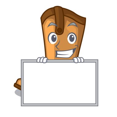 Şeklin çizgi film vektör çizim kurulu kovboy botları sırıtarak