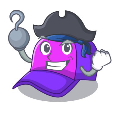 Korsan şapkası şeklinde bir çizgi film vektör çizim