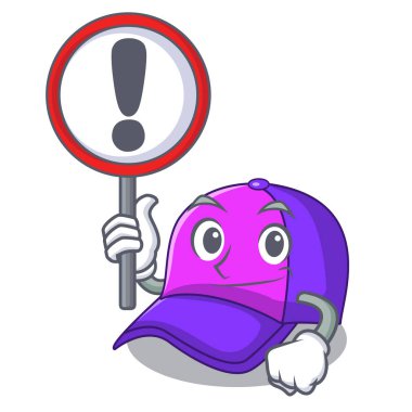 İşareti kap şeklinde ile bir çizgi film vektör çizim