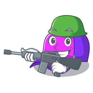 Ordu kap şeklinde bir çizgi film vektör çizim