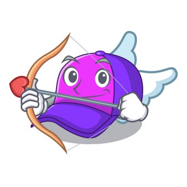 Aşk tanrısı kap şeklinde bir çizgi film vektör çizim