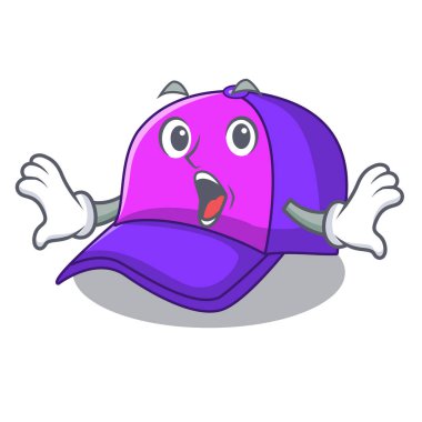 Sürpriz kap karakter şekli komik vektör çizim