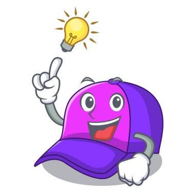 Güzel vektör çizim karikatür bir fikir beyzbol şapkası şekli var