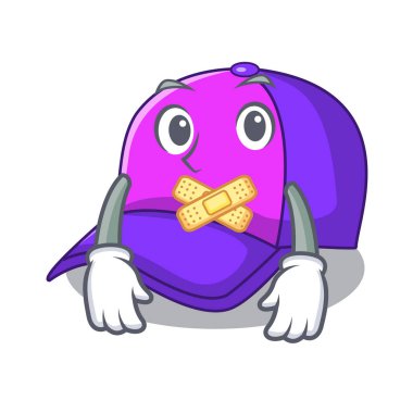 Sessiz beyzbol şapkası şeklinde güzel vektör çizim karikatür