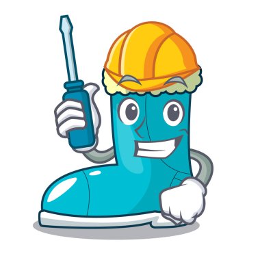 Otomotiv kış çizme şekil karikatür komik vektör çizim içinde