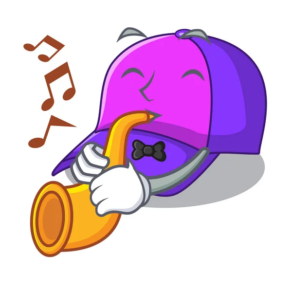 Trumpet Cap Character Shape Funny Vector Illustration — Stock Vector