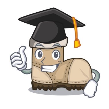 Mezuniyet çalışma çizme şeklinde güzel vektör çizim karikatür