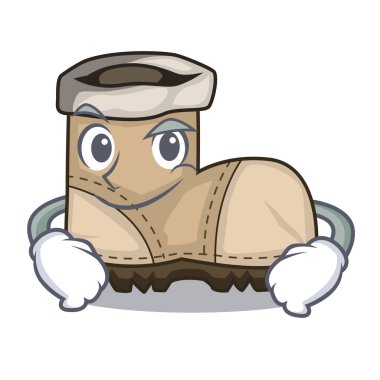 Smirking çalışma çizme şekil içinde çizgi film güzel vektör çizim