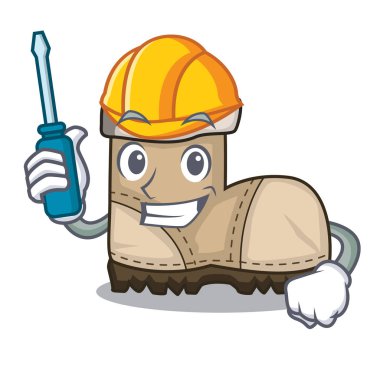 Otomotiv çift çalışma şekli çizgi film vektör çizim çizme