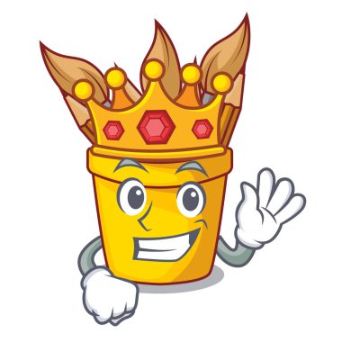 Kral pot kurşun kalemle şekil karikatür komik vektör çizim