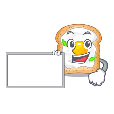 Kurulu ile karikatür yumurta kahvaltı vektör esnaf için sandviç