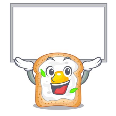 Tahtayı karikatür yumurta kahvaltı vektör esnaf için sandviç