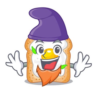 Elf karikatür yumurta kahvaltı vektör esnaf için sandviç