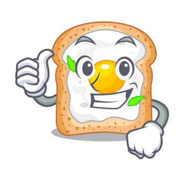 Sandviç şeklinde yumurta karikatür vektör çizim içinde yaşasın