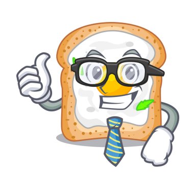 Yumurta karikatür vektör çizim şekli ile işadamı sandviç