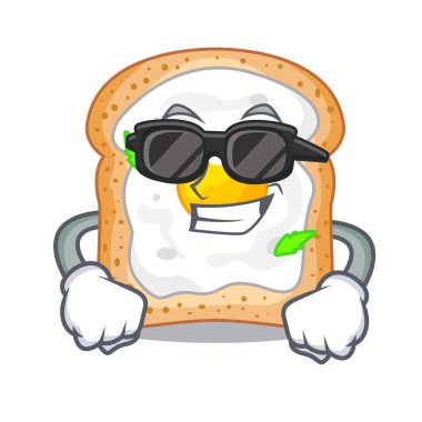 yumurta karikatür vektör çizim şekli ile süper coolsandwich