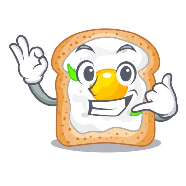 Bana sandviç maskot vektör esnaf içinde izole yumurta ile de