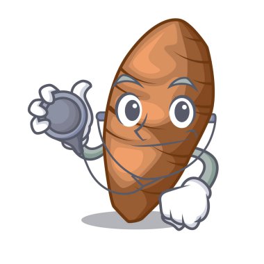 Doktor taro yumru içinde şekil karikatür vektör çizim