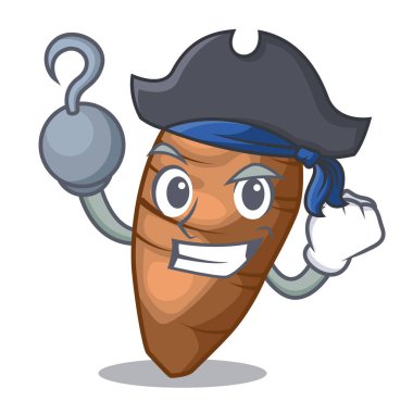 Korsan taro yumru içinde şekil karikatür vektör çizim