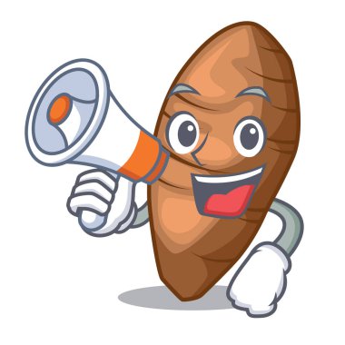 Şeklin çizgi film vektör çizim ile megafon taro yumru