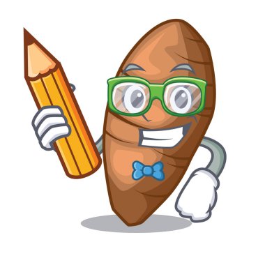 Öğrenci taro karakter tahta Ahşap vektör esnaf üzerinde