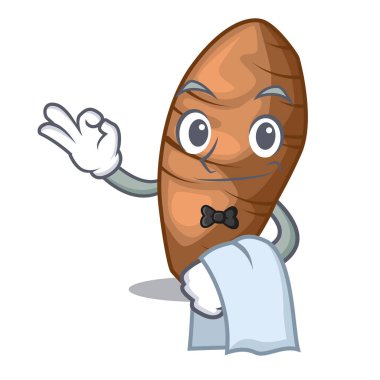 Maskot vektör illüstrasyon izole garson taro yumru