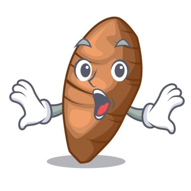 Maskot vektör illüstrasyon izole sürpriz taro yumru