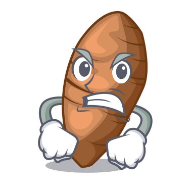 Maskot vektör illüstrasyon izole kızgın taro yumru