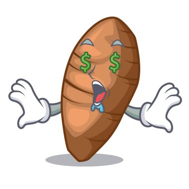 Para dilimlenmiş göz taro üzerinde şekil karikatür komik vektör illustreation