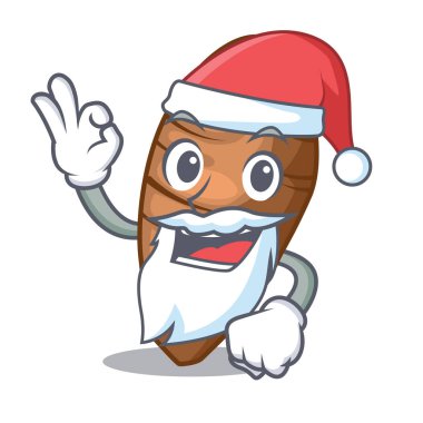 Dilimlenmiş Santa taro üzerinde şekil karikatür komik vektör illustreation