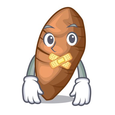 Şeklin çizgi film komik vektör illustreation üzerinde sessiz dilimlenmiş taro