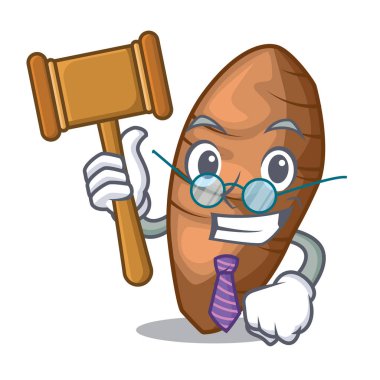 Dilimlenmiş Yargıç taro üzerinde şekil karikatür komik vektör illustreation