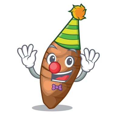 Dilimlenmiş palyaço taro üzerinde şekil karikatür komik vektör illustreation