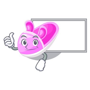 Başparmak yukarıya şekil karikatür vektör çizim kurulu ile