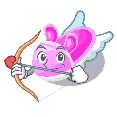 Aşk tanrısı şekli çizgi film vektör çizim içinde bebek patiği