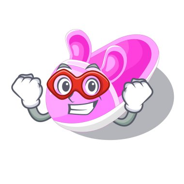 Süper kahraman ayakkabı bebek karakter rak vektör llustration yukarıda