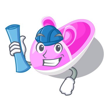 Mimar ayakkabı bebek karakter rak vektör llustration yukarıda