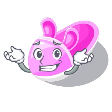 Sırıtan ayakkabı bebek karakter rak vektör llustration yukarıda