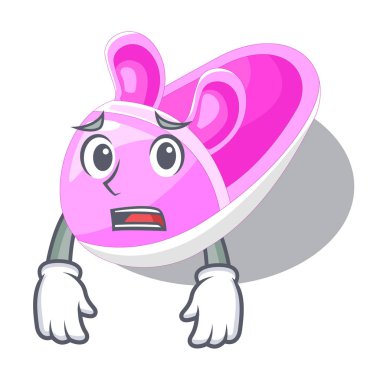 Yazık ki şirin bebek patiği şeklinde vektör çizim karikatür