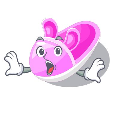 Şeklin çizgi film vektör çizim sürpriz şirin bebek patikleri