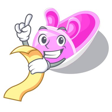 Şeklin çizgi film vektör çizim ile menü şirin bebek patikleri